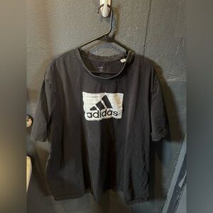 Adidas Men's Black Tee with Logo